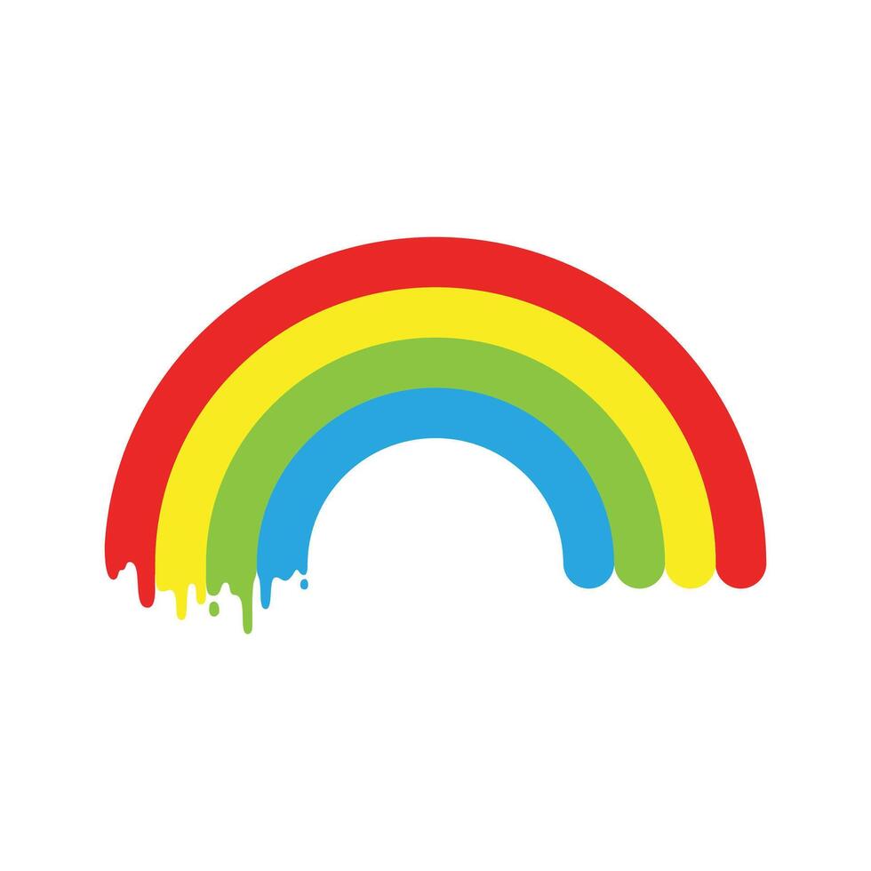 rainbow icon logo raining lgbt pride sky symbol cartoon character doodle illustration design vector