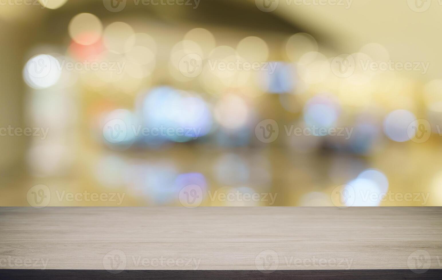 Empty wood table top and blur of out door garden background Empty wooden table space for text marketing promotion. blank wood table copy space for background photo