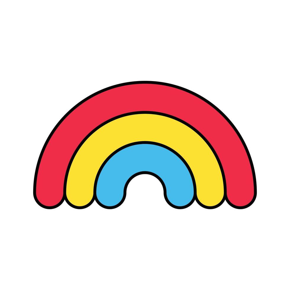 rainbow icon logo lgbt pride symbol raining sky cartoon character doodle illustration design vector
