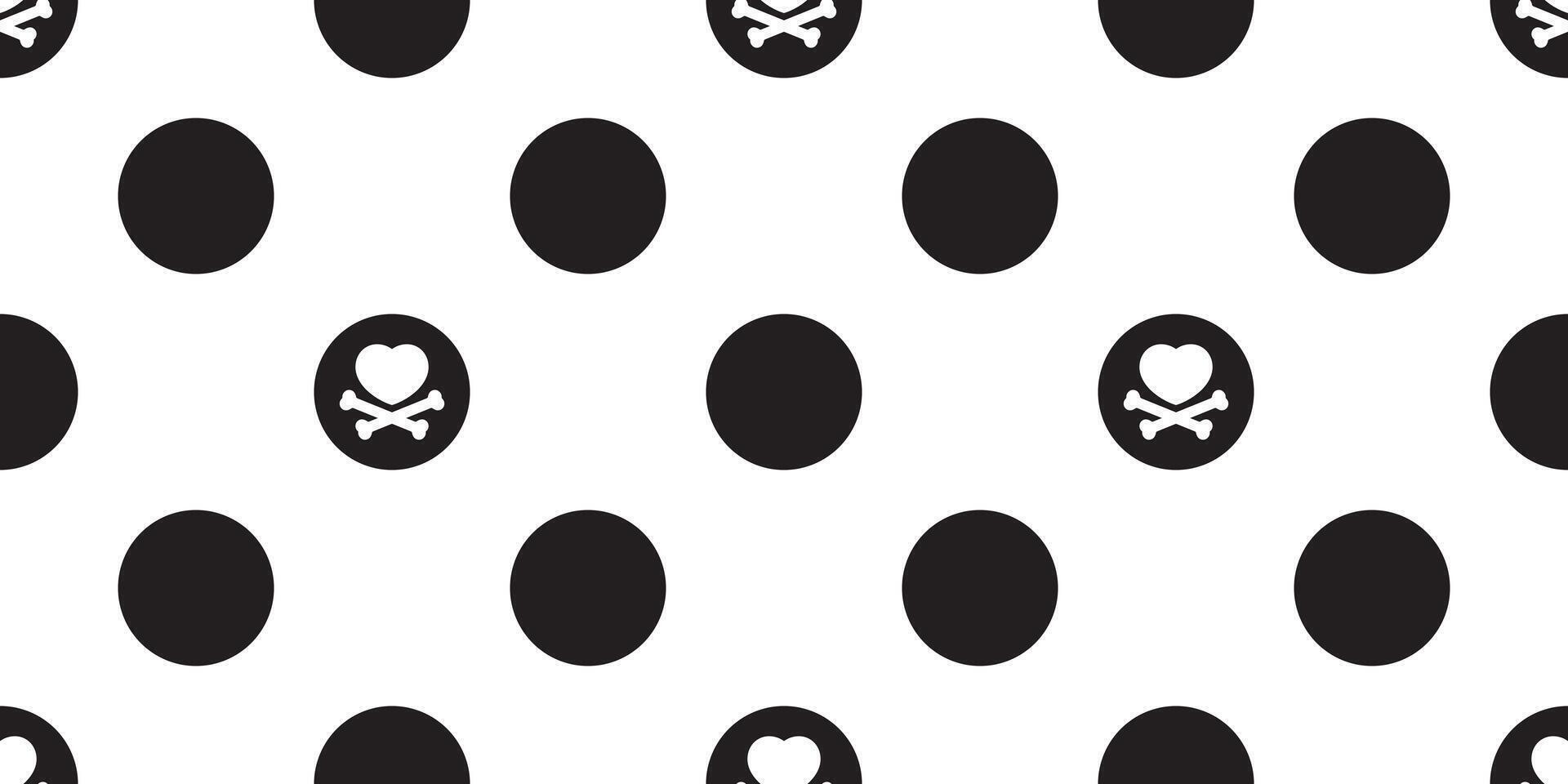 heart seamless pattern skull crossbones valentine doodle cartoon polka dot tile background repeat wallpaper gift wrapping paper scaef isolated illustration design vector