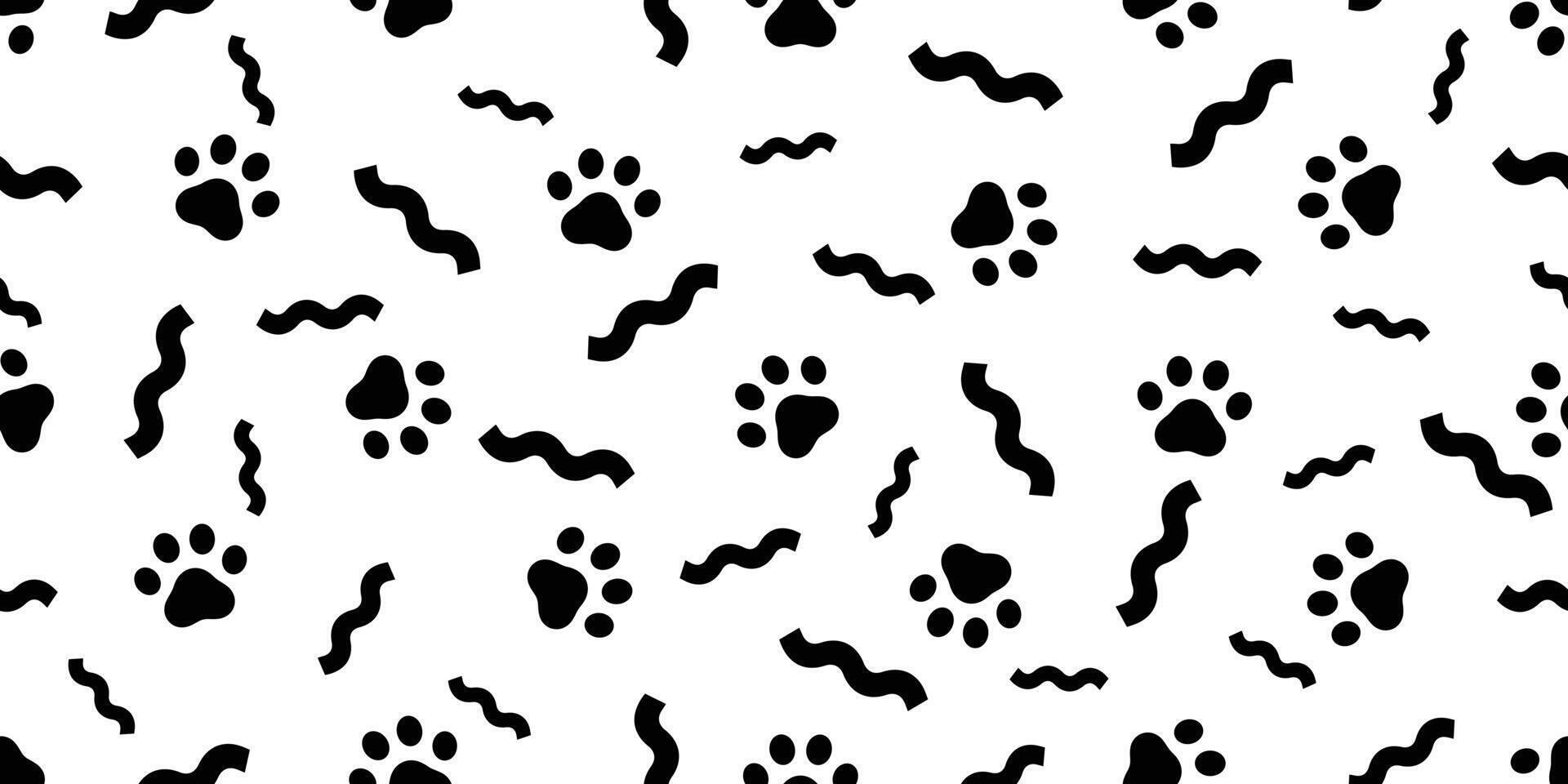 dog paw seamless pattern footprint bone geometric abstract french bulldog puppy pet cartoon halloween repeat wallpaper tile background gift wrapping paper scarf isolated doodle illustration des vector