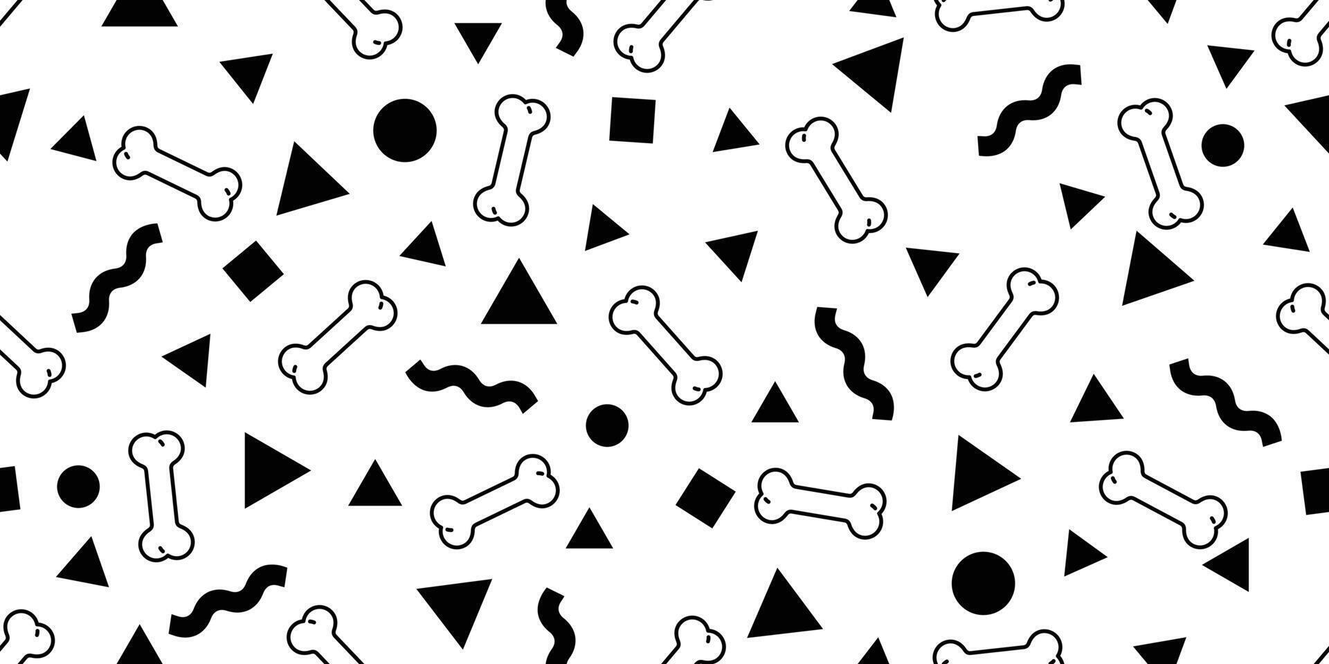 dog bone seamless pattern polka dot triangle paw footprint geometric abstract french bulldog puppy pet cartoon halloween repeat wallpaper tile background gift wrapping paper scarf isolated dood vector