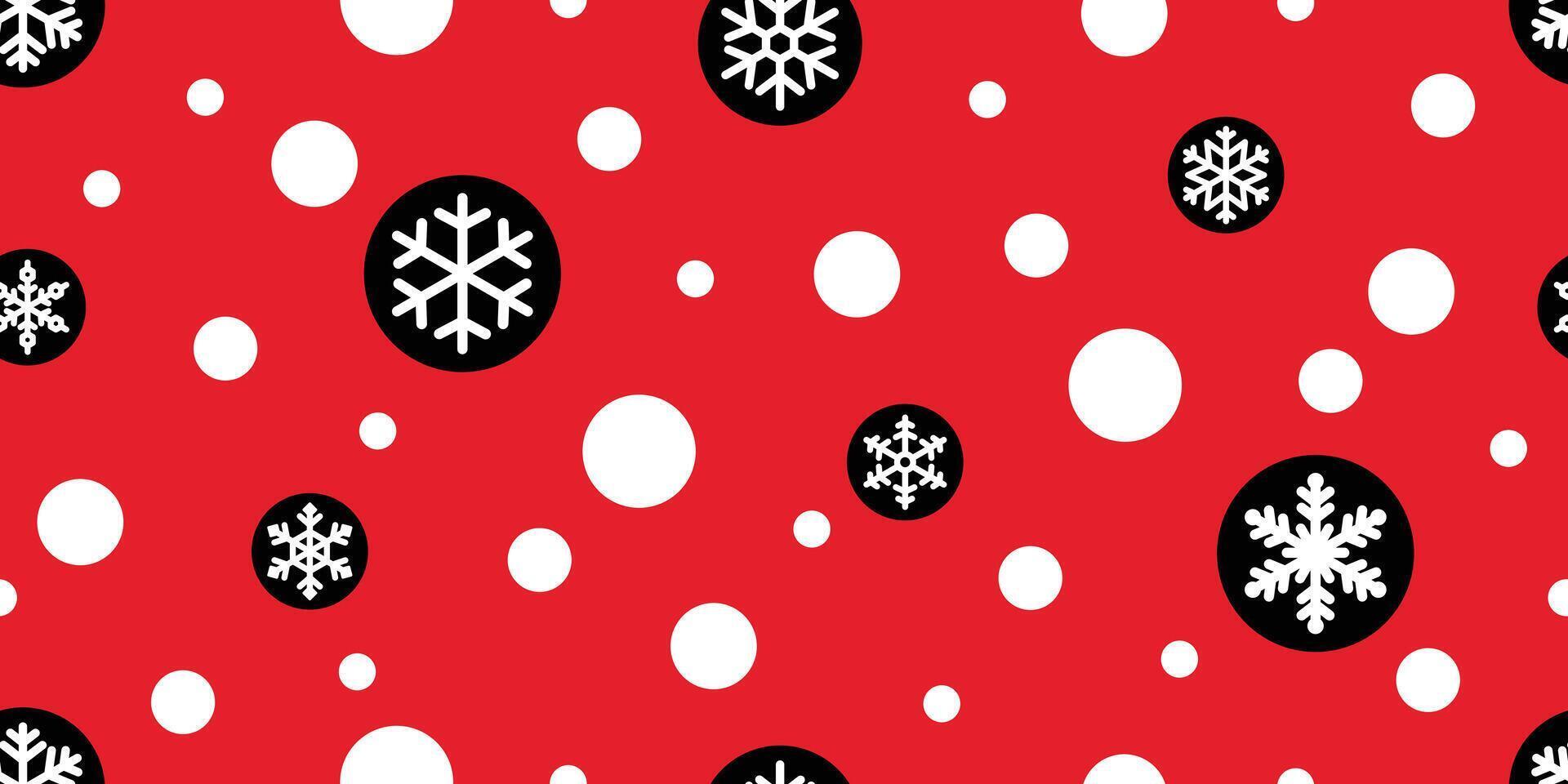 Snowflake seamless pattern Christmas polka dot Xmas Santa Claus gift wrapping paper scarf isolated wallpaper tile background illustration design vector