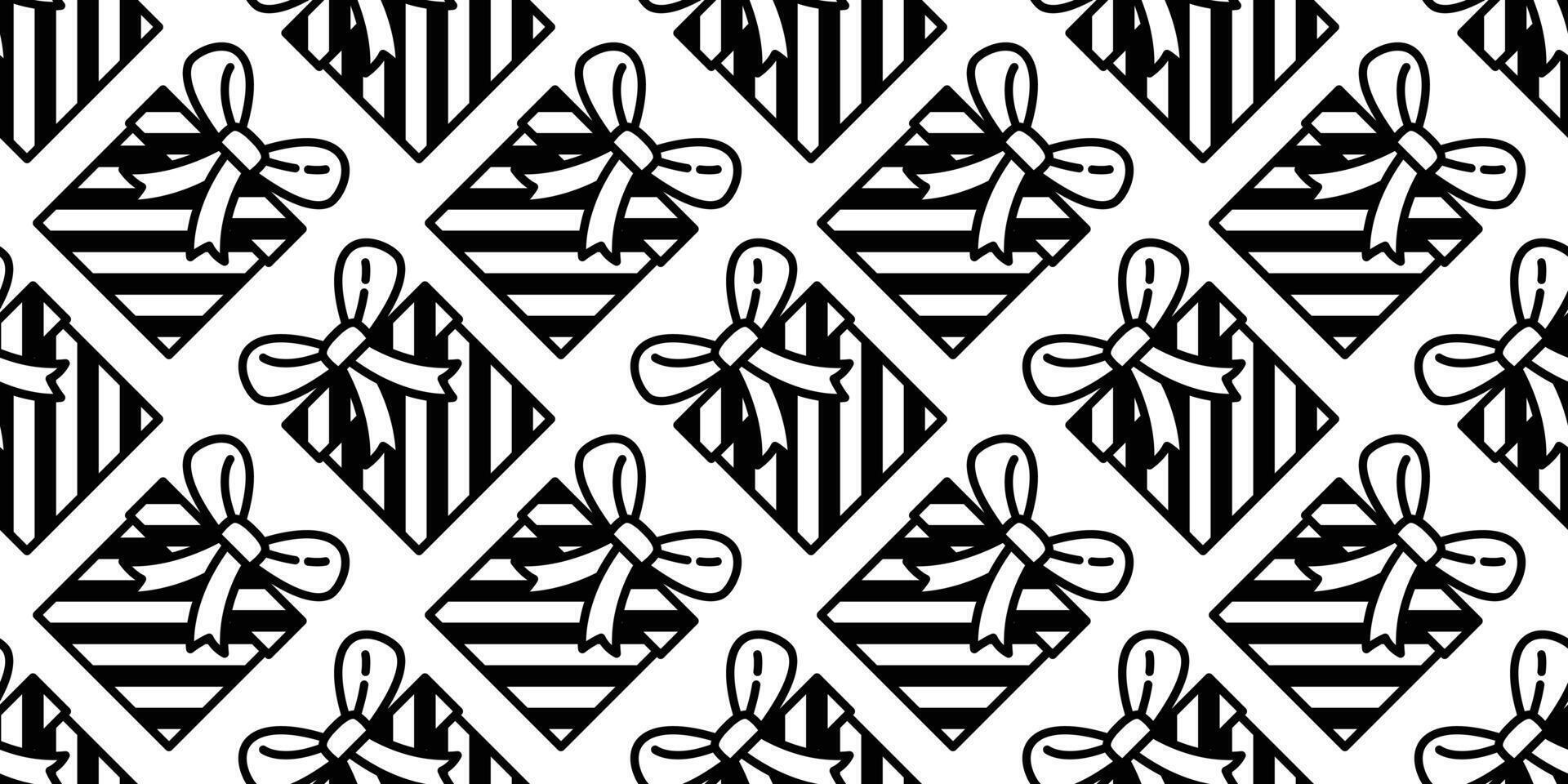 christmas seamless pattern birthday gift box santa claus cartoon gift wrapping paper repeat wallpaper tile background scarf isolated illustration doodle design vector