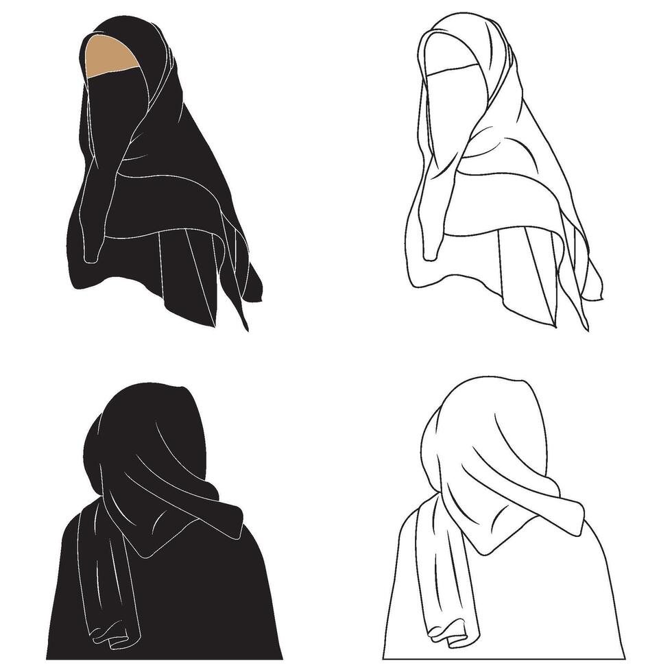 Muslimah hijab Logo vector