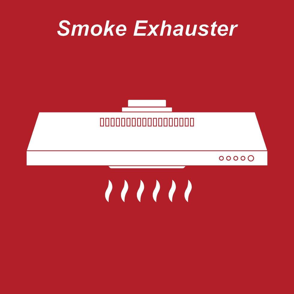 Kitchen smoke exhauster icon vector