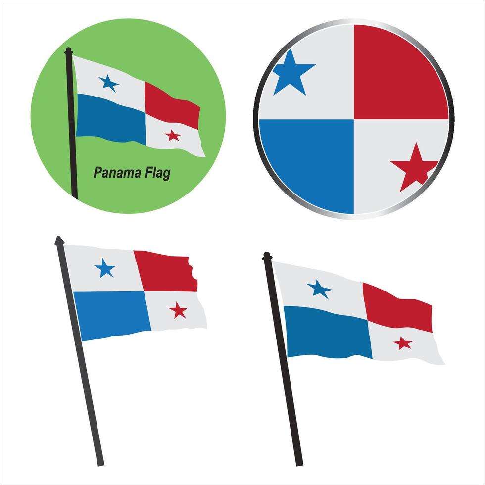 Panama flag design vector