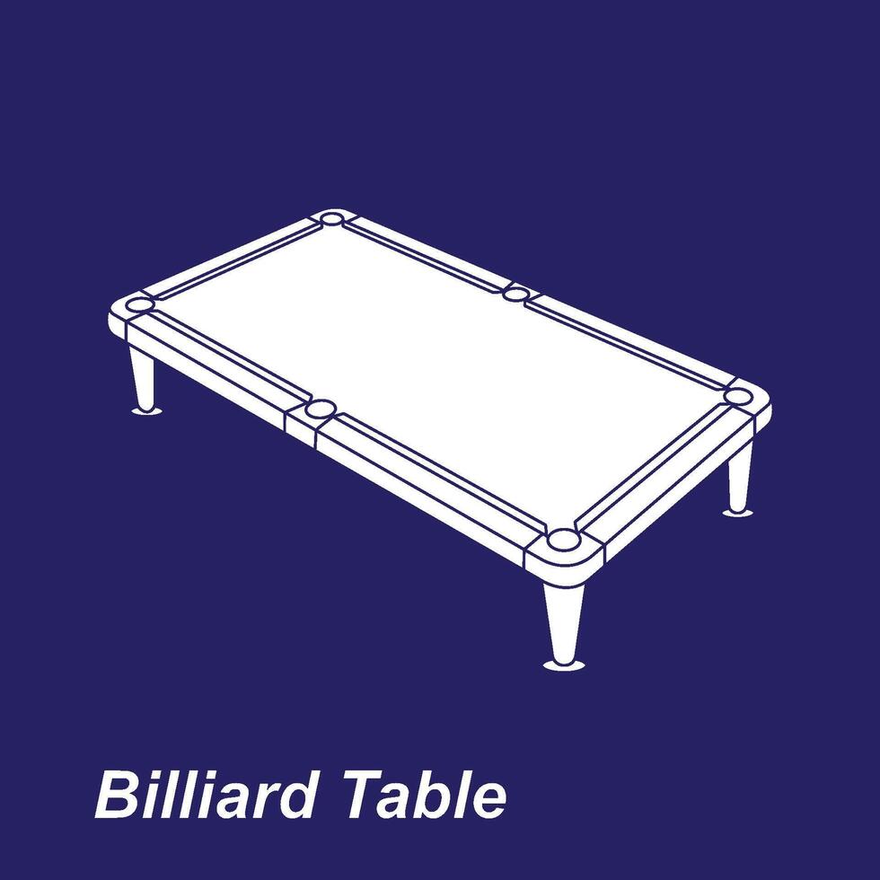Billiard table icon vector