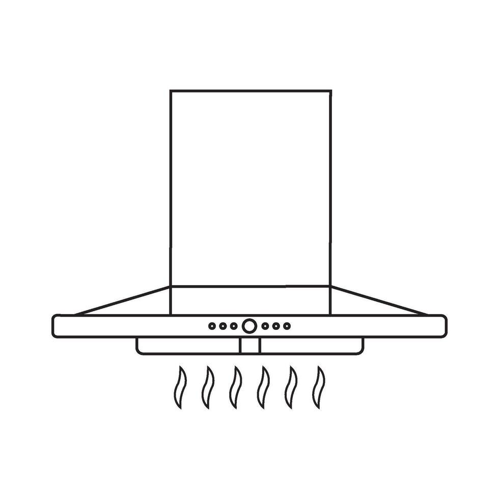 Kitchen smoke exhauster icon vector