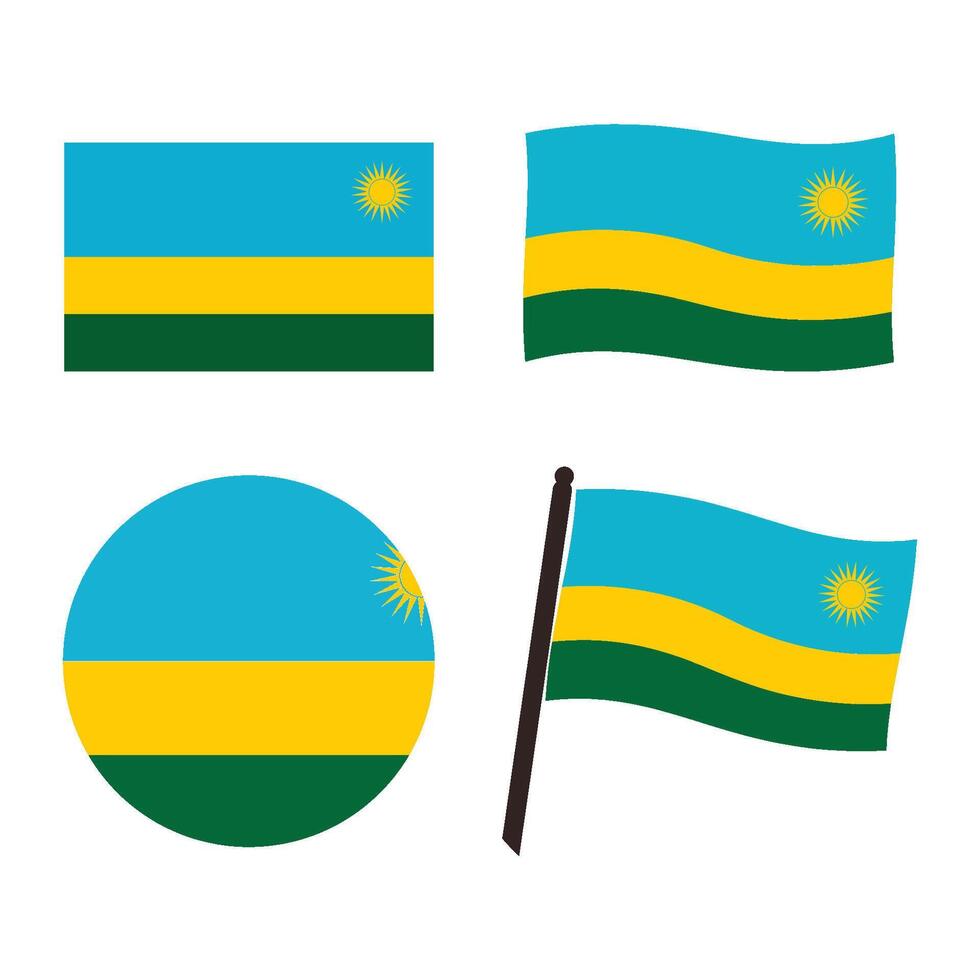 National flag of Rwanda vector