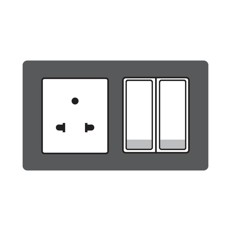 Electric switch icon design vector