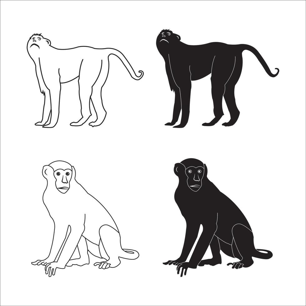 Monkey icon design vector