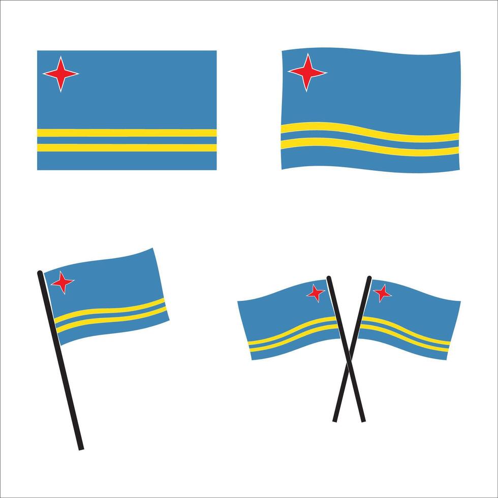 Aruba flag icon vector