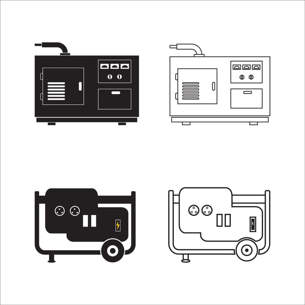 Electric Generator icon vector