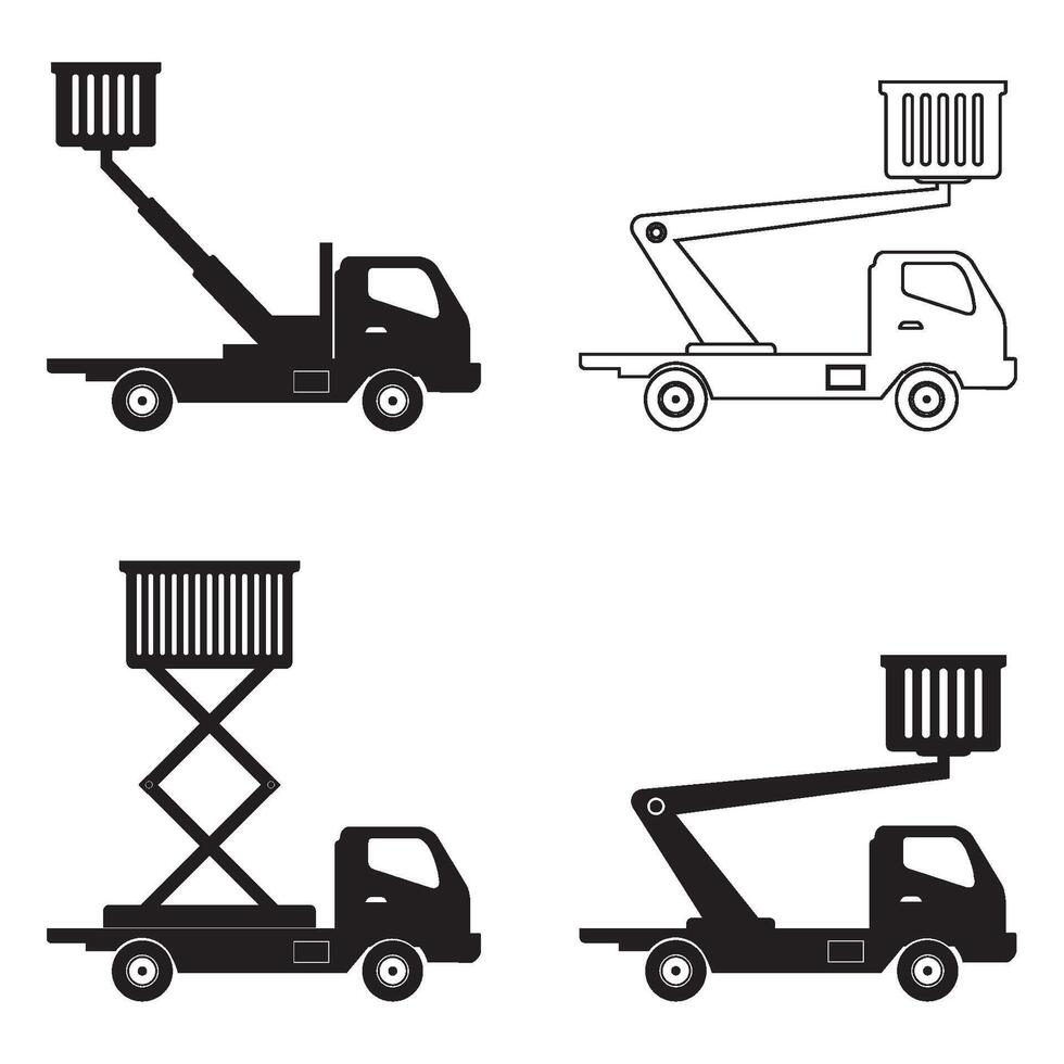Lifting machine icon vector