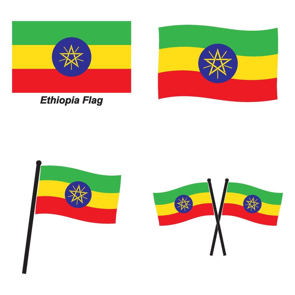 Ethiopia Flag design vector