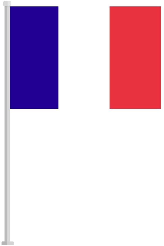 France national flag pole icon isolated on white background. vector