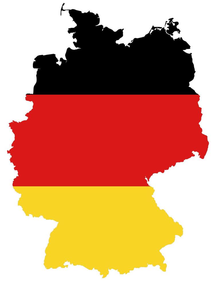 Map of Germany isolated on white background. vector
