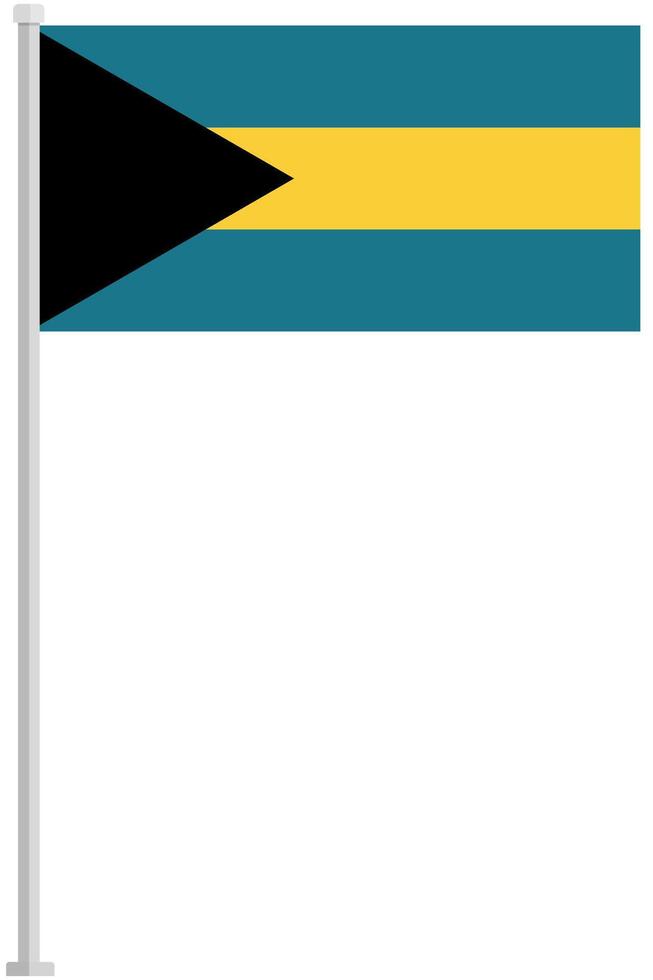 Bahamas national flag pole icon isolated on white background. vector