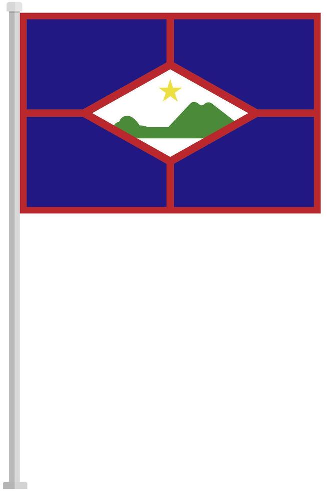 Sint Eustatius national flag pole icon isolated on white background. vector