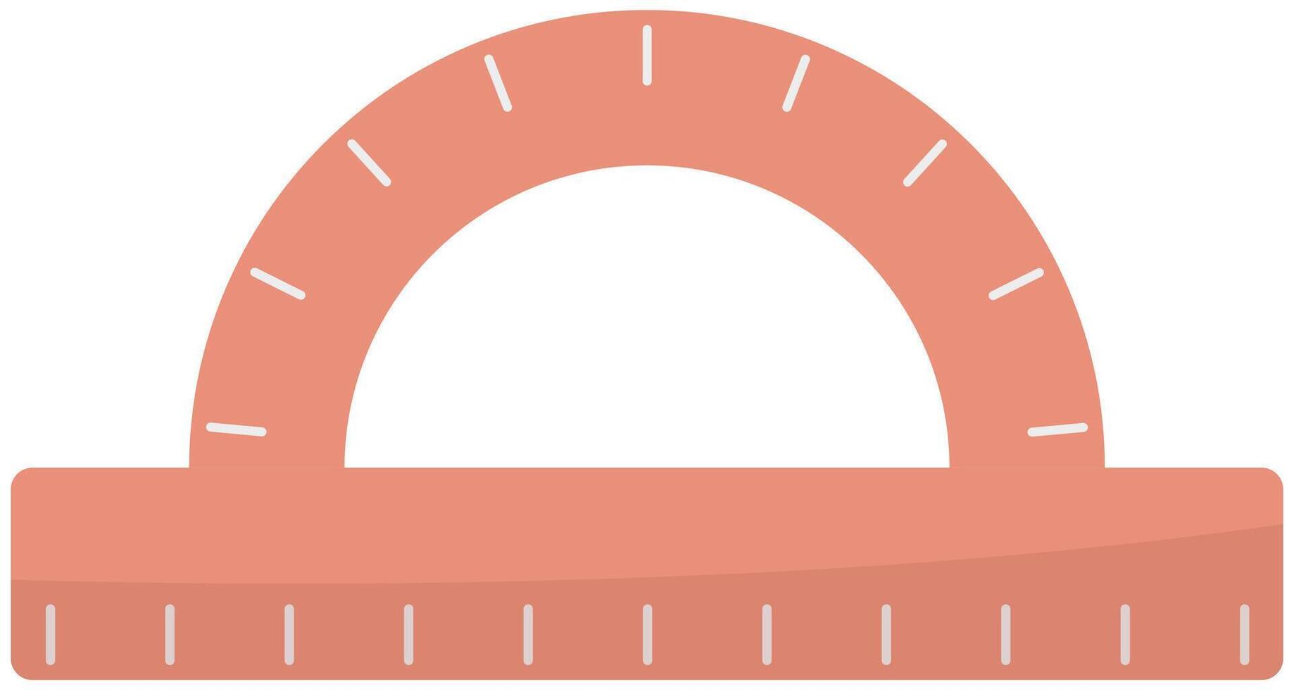 Protractor ruler flat icon isolated on white background. vector