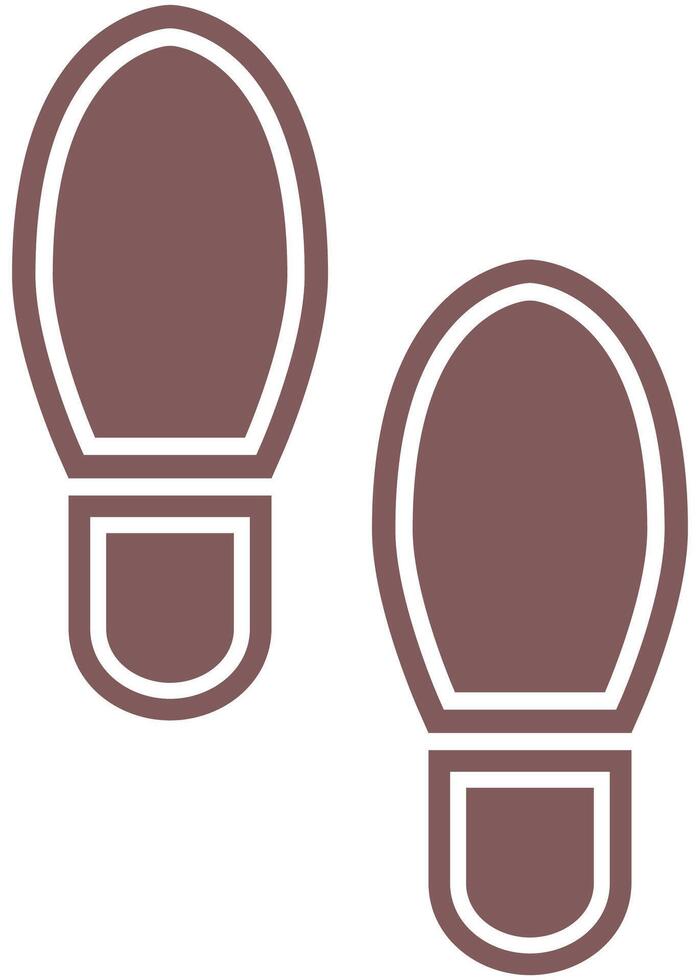 Footprint shoes symbol in trendy style isolated on white background. vector