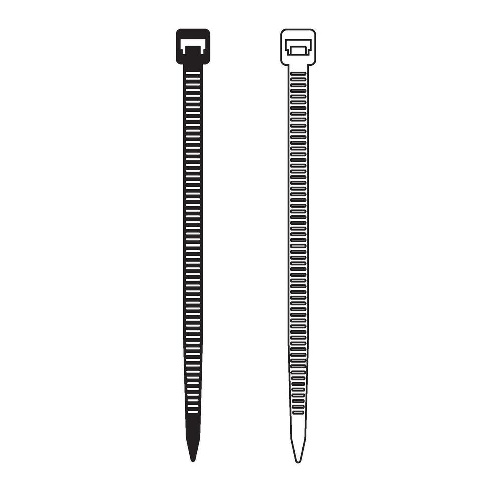 Cable ties icon vector
