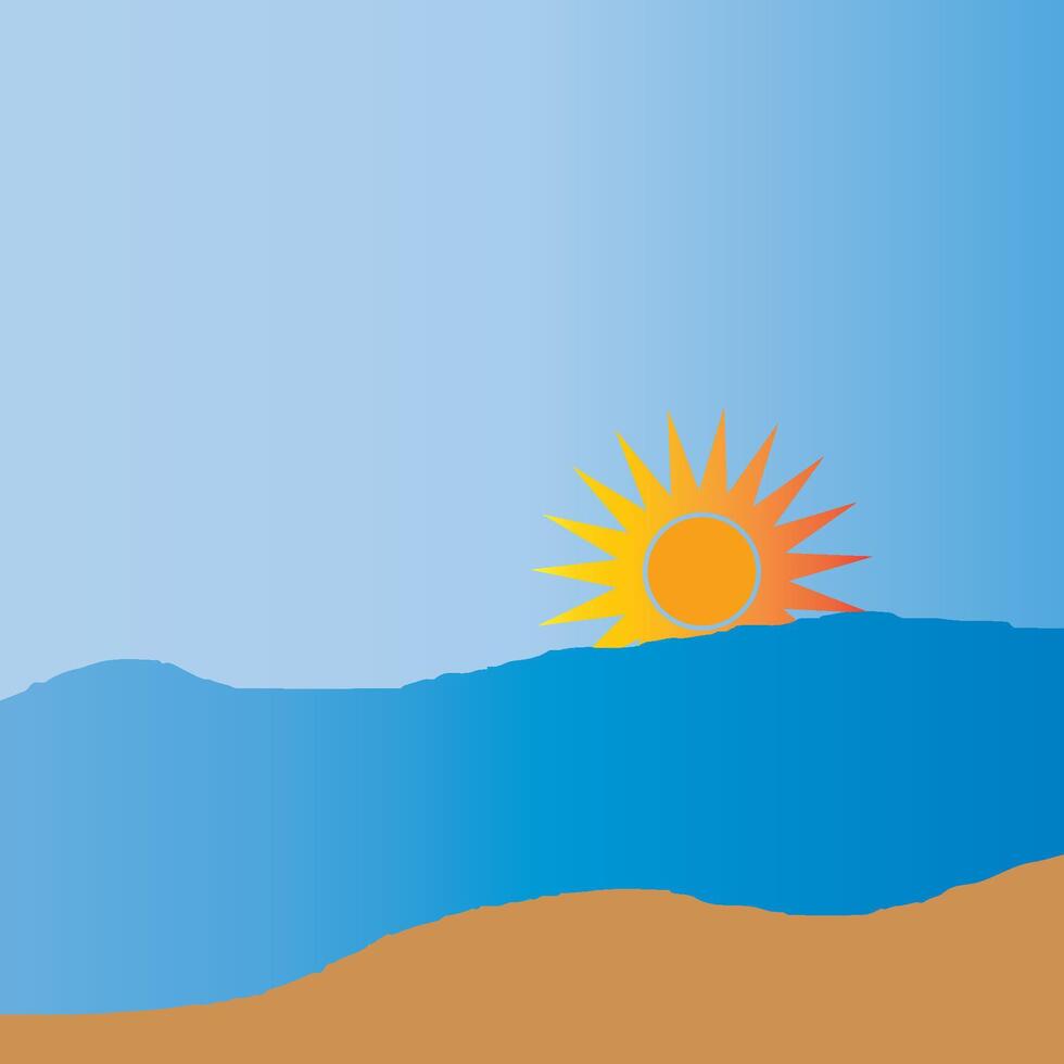 Sunset icon design vector