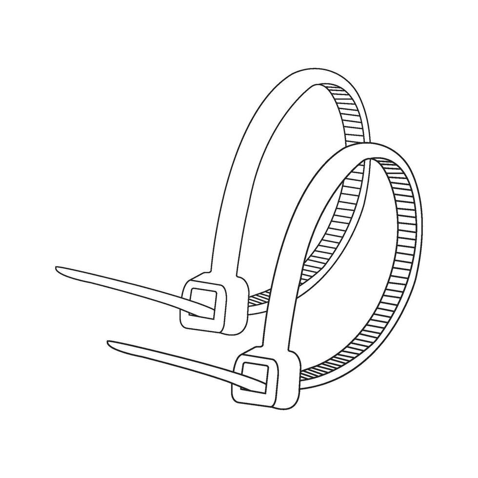 Cable ties icon vector