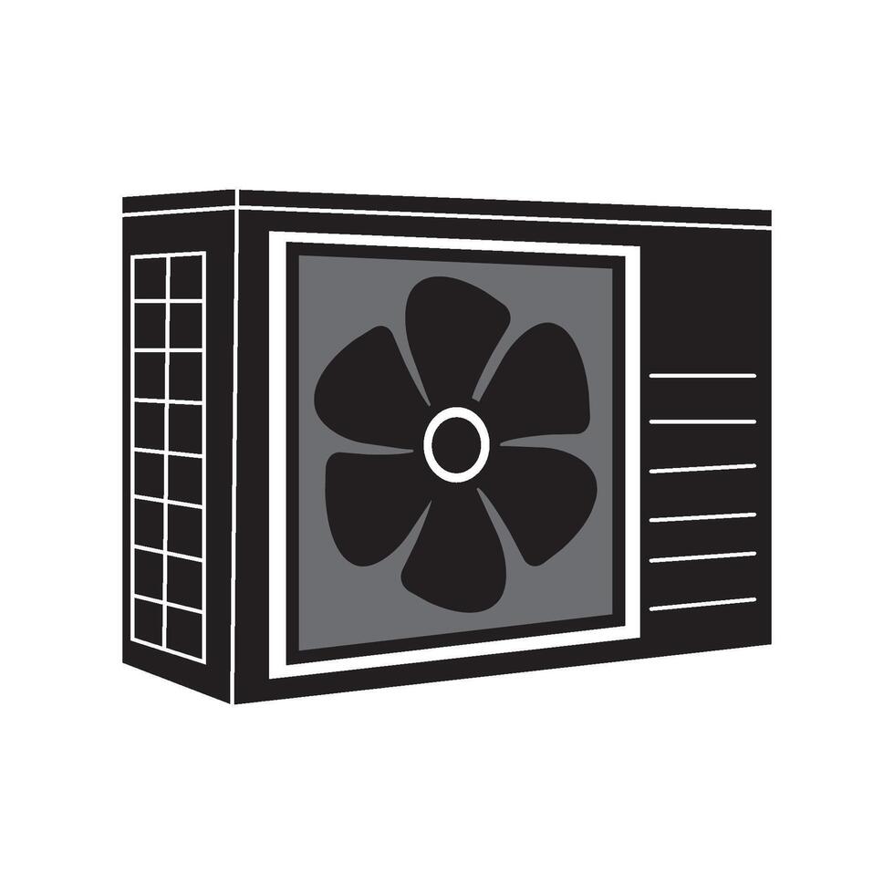 Outdoor air conditioner icon vector