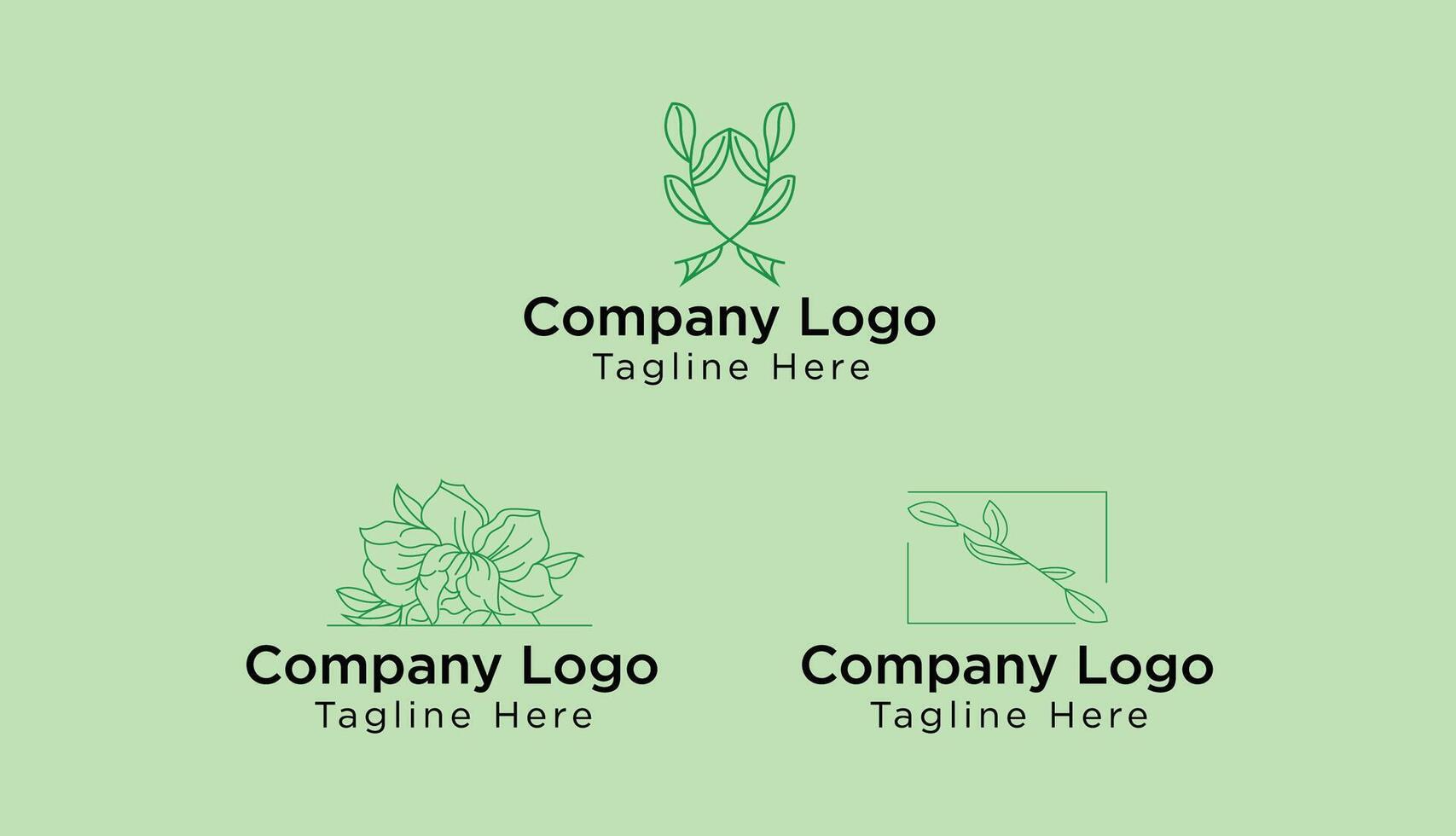 Minimal Plant logo vector