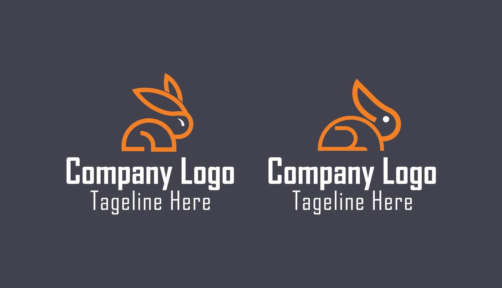 Minimal Rabbit Logo vector