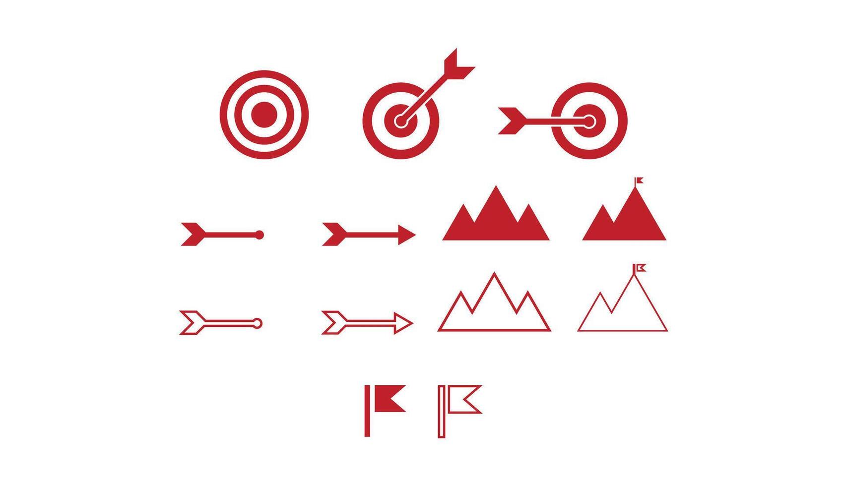 Target Abstract Icons vector