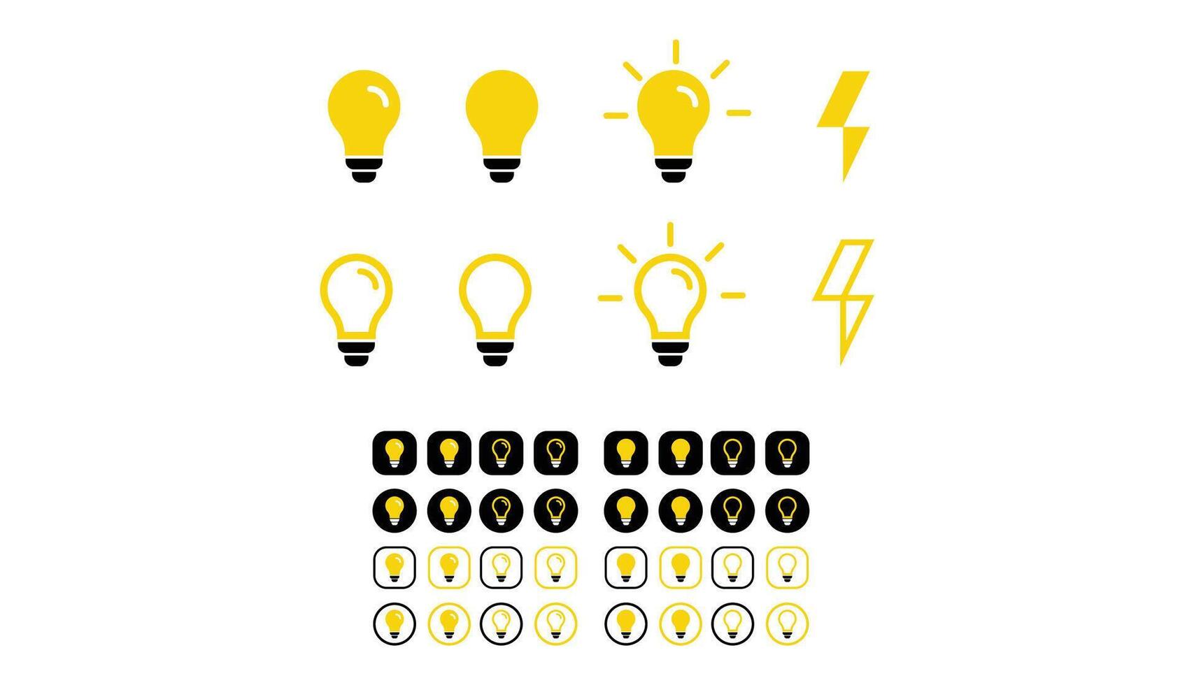 Light Bulb Icons vector