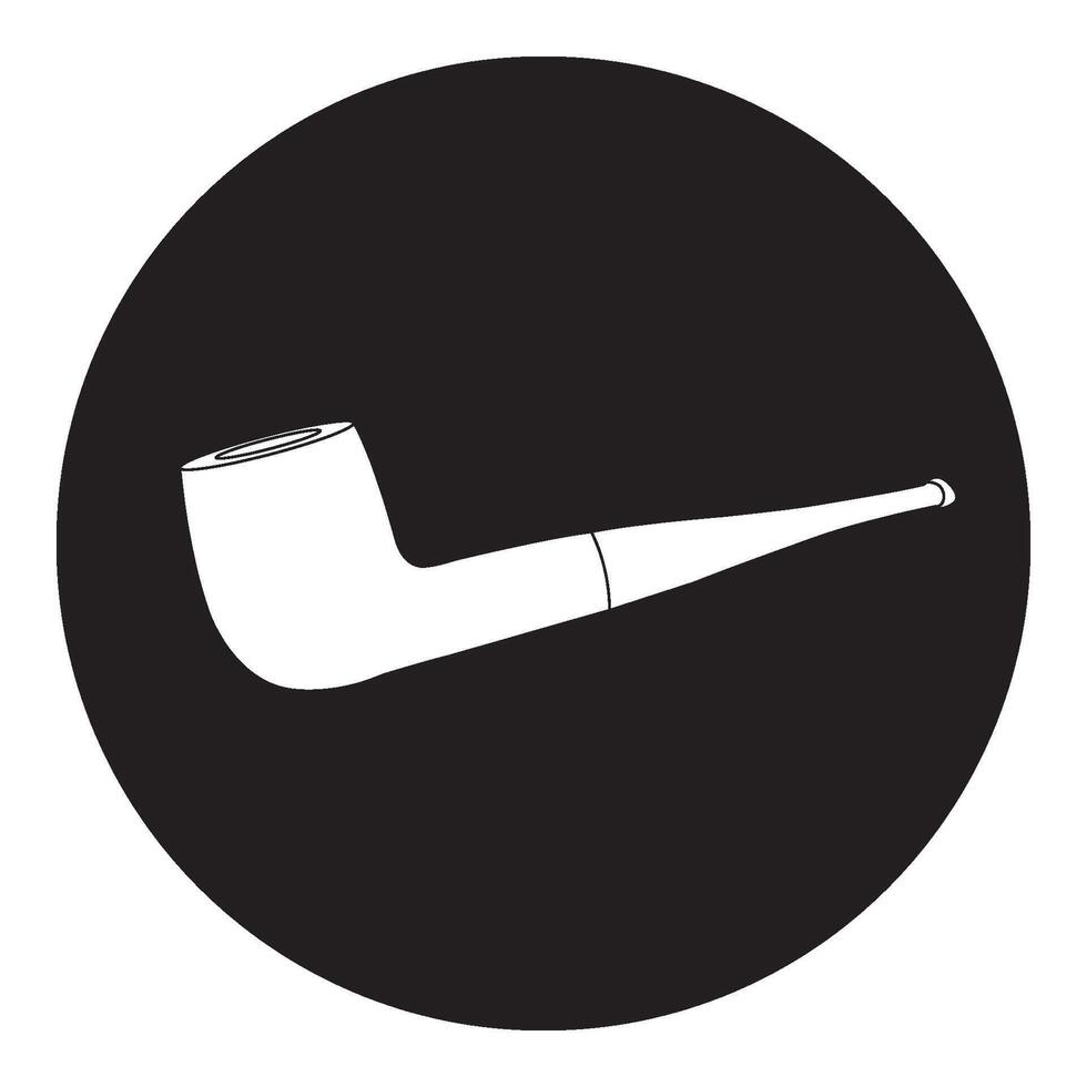 smoking pipe icon vector