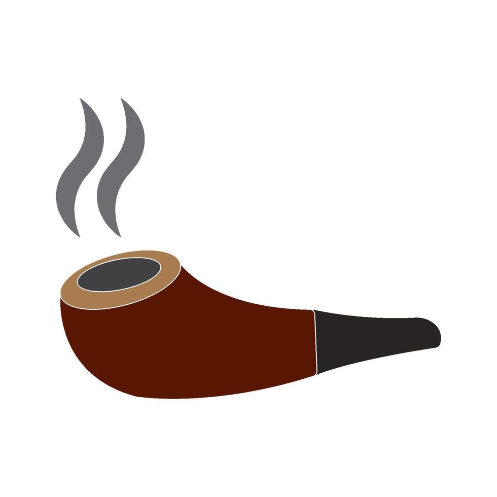 smoking pipe icon vector