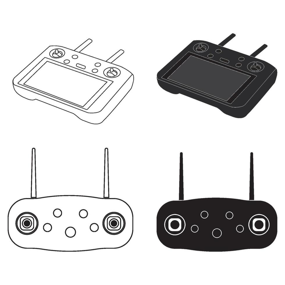 Remote control drone icon vector