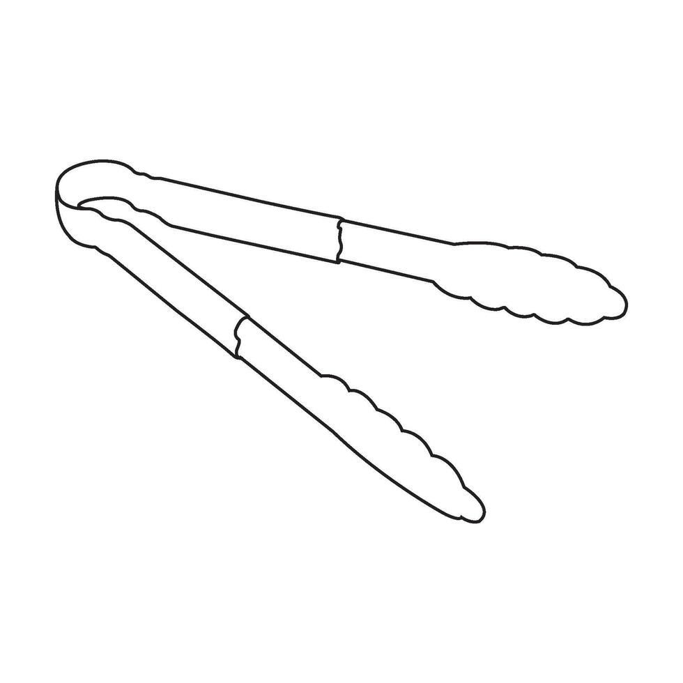 food tongs icon design vector