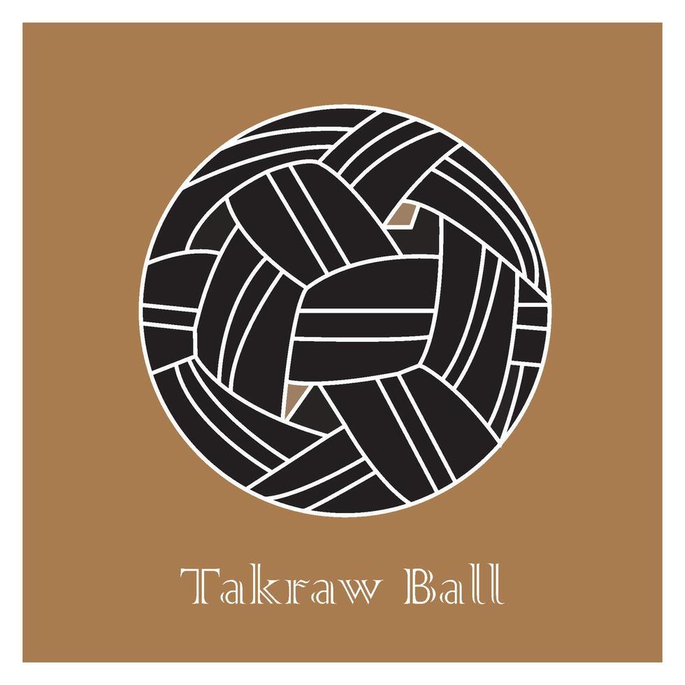 takraw ball icon vector