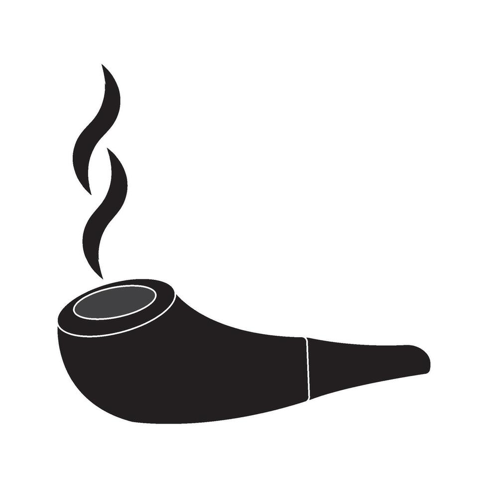 smoking pipe icon vector