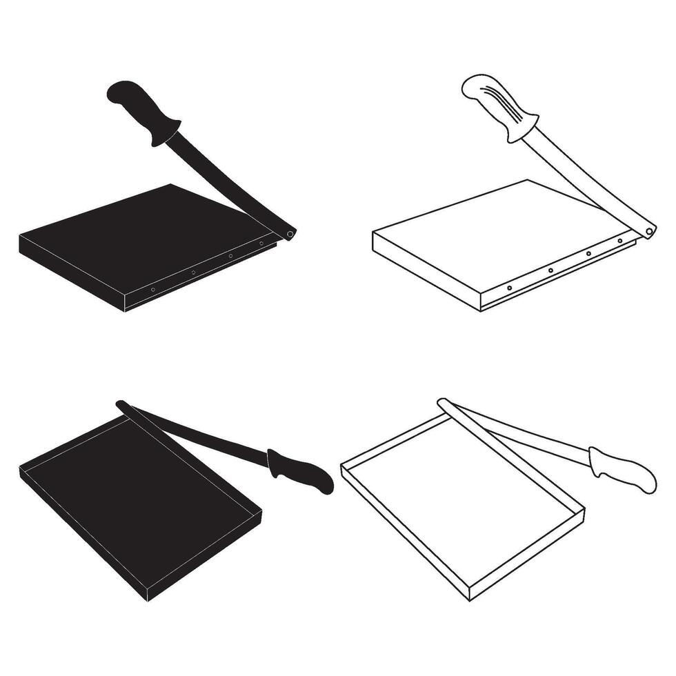 Paper cutting icon vector