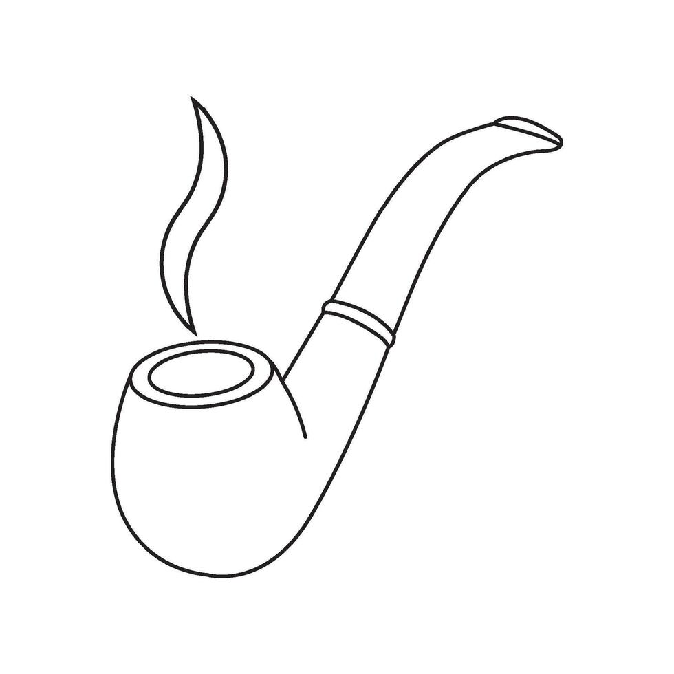 smoking pipe icon vector