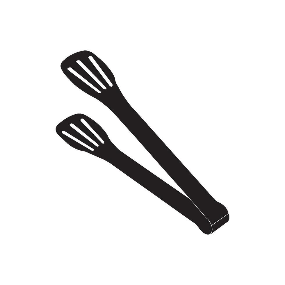 food tongs icon design vector