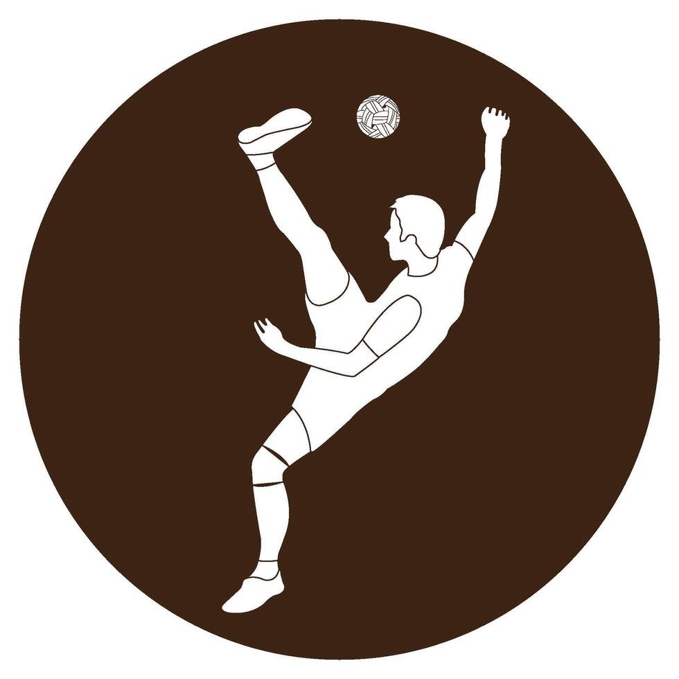 Takraw player logo design vector