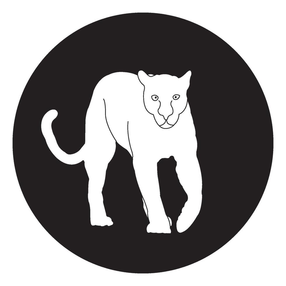panther icon design vector