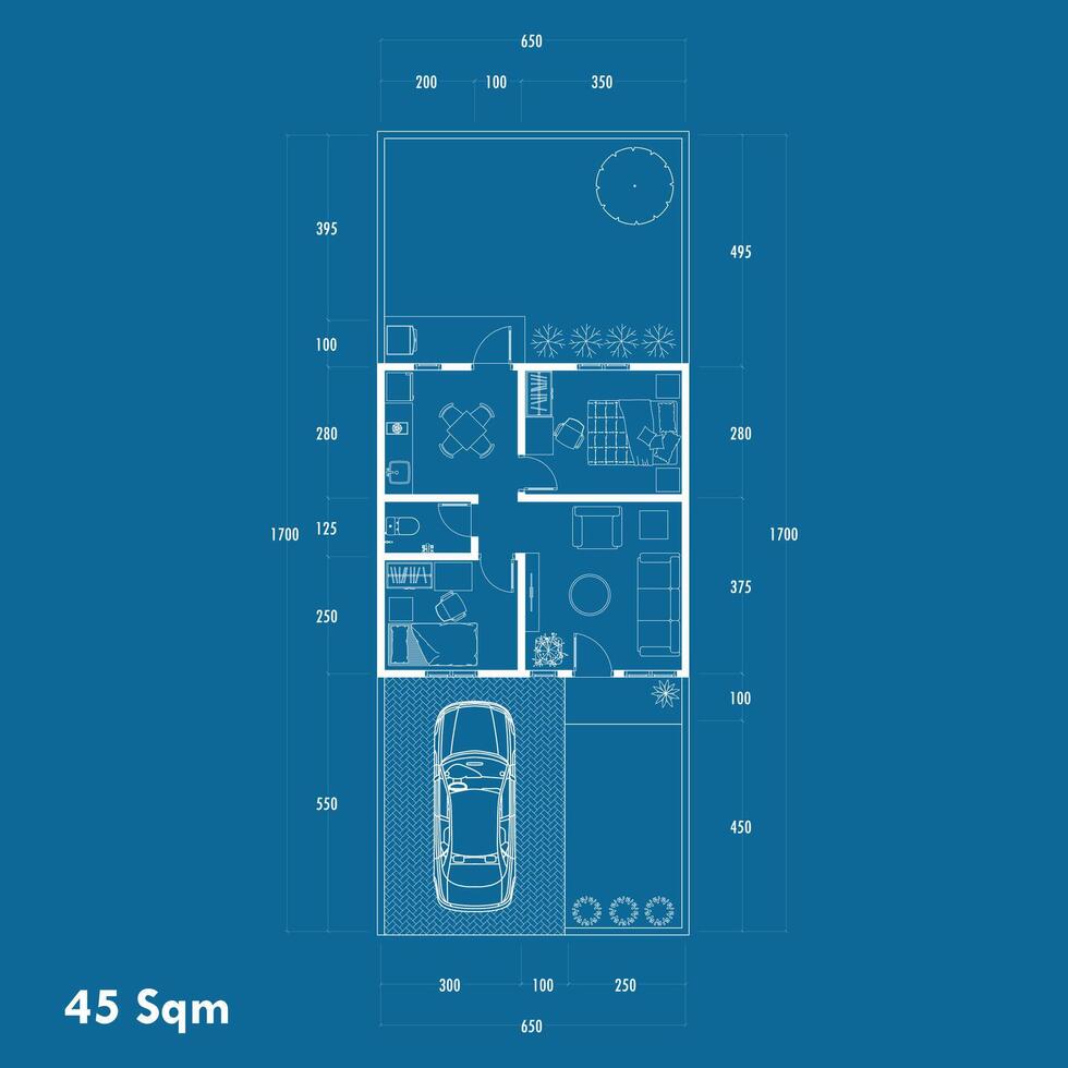 Floor plan blueprint, Figure of the jotting sketch of the construction and the industrial skeleton of the structure and dimensions. eps 10 vector