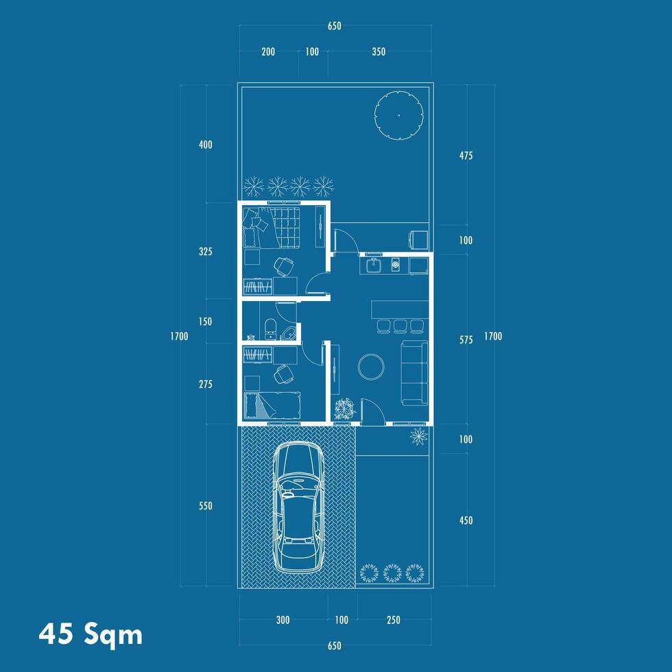 Floor plan blueprint, Figure of the jotting sketch of the construction and the industrial skeleton of the structure and dimensions. eps 10 vector