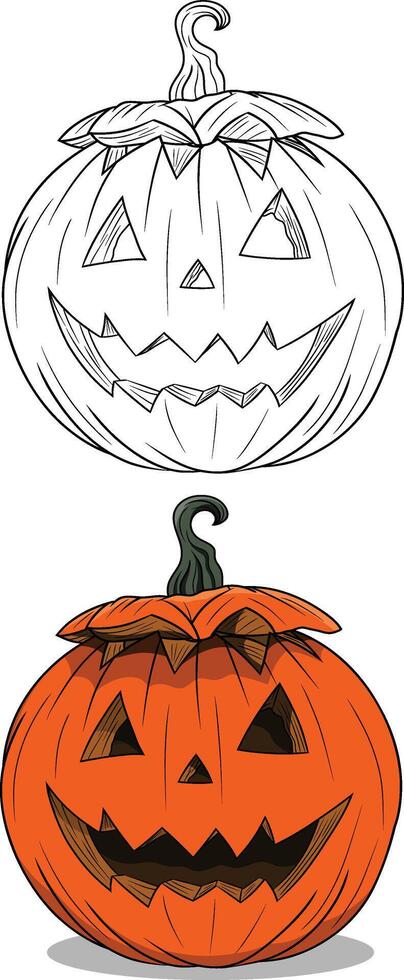 Funny Halloween Pumpkin Collection vector
