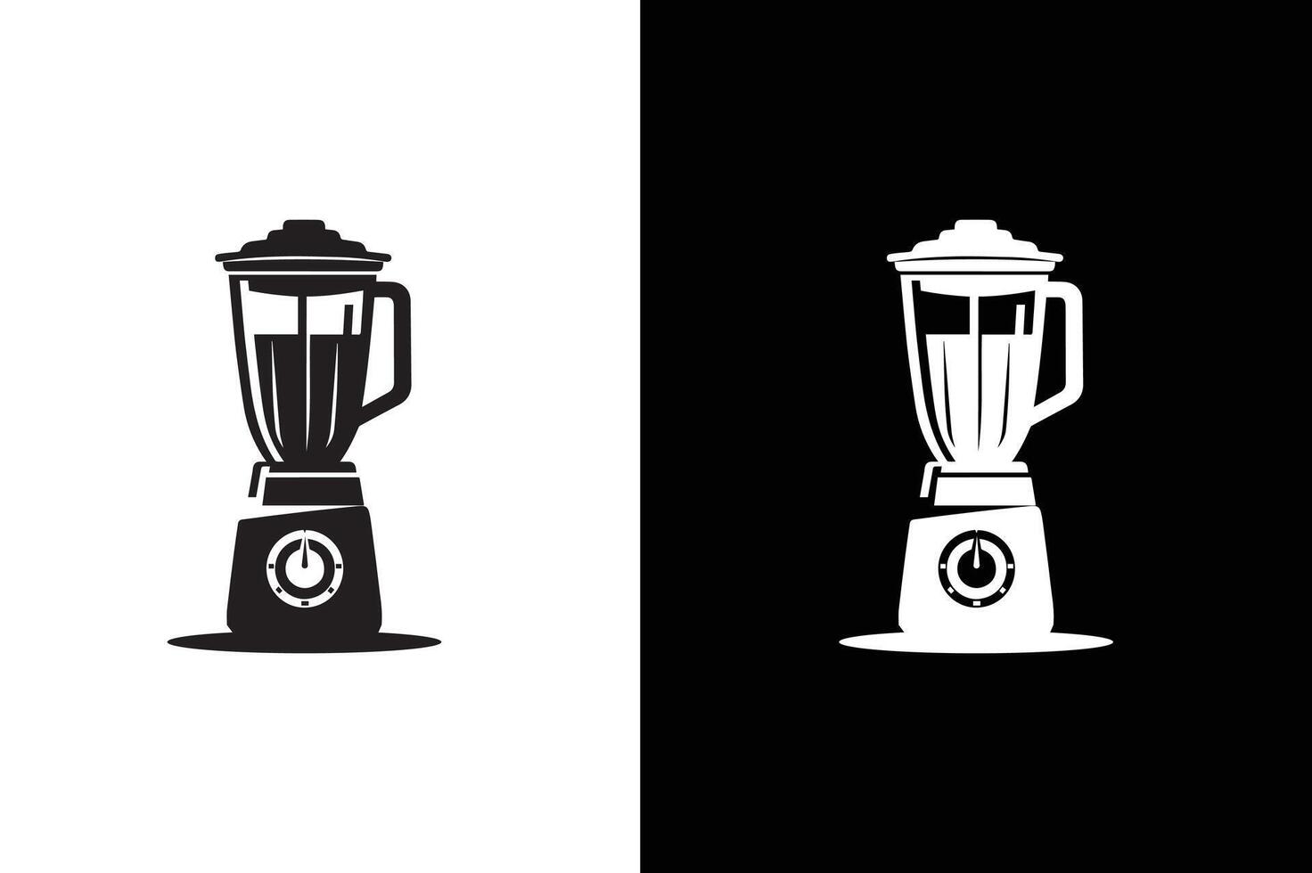 Food processor, mixer, blender icon silhouette black white vector