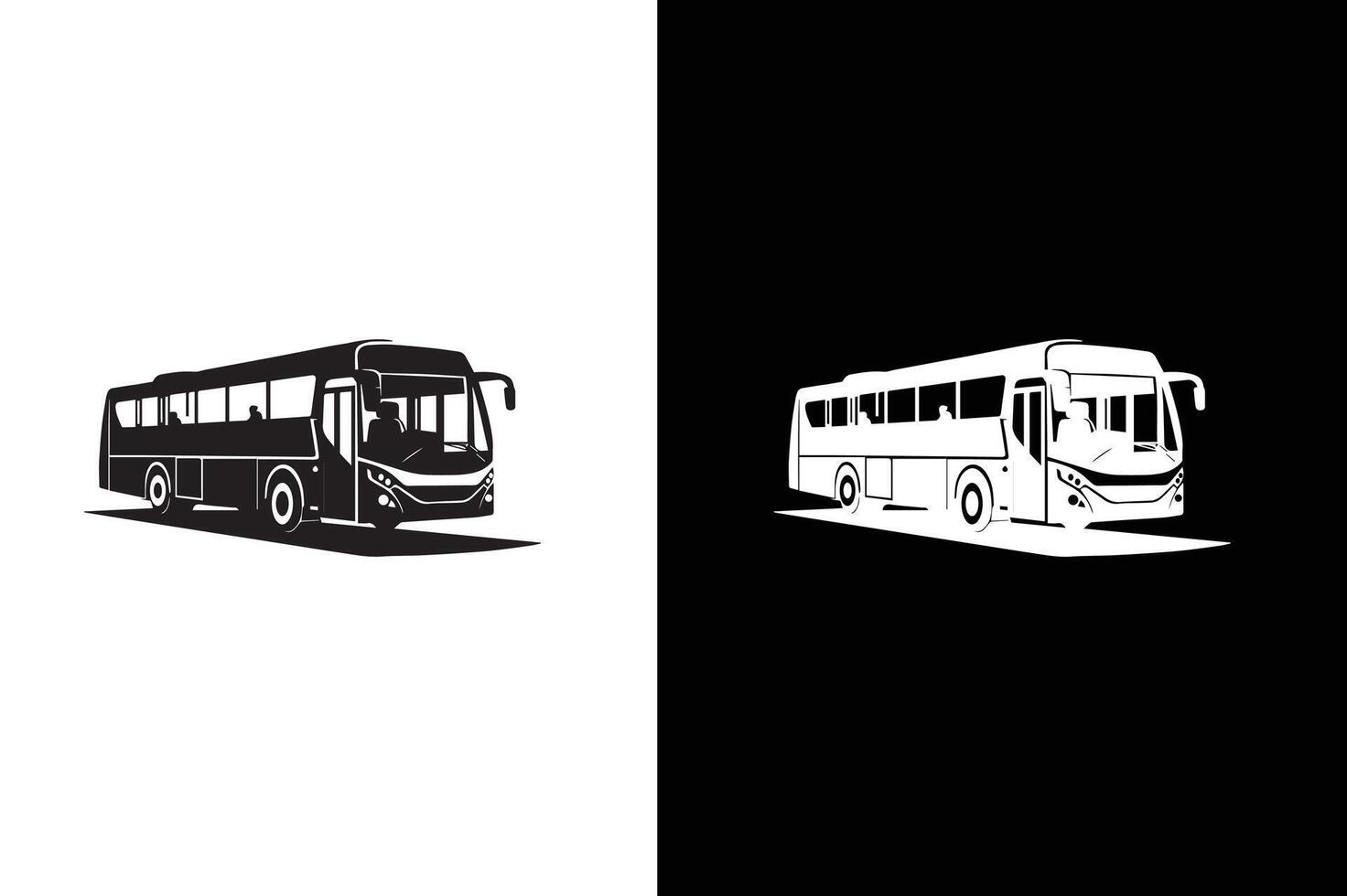Bus Icon silhouette. Bus icon. Public transport symbol black white background. vector